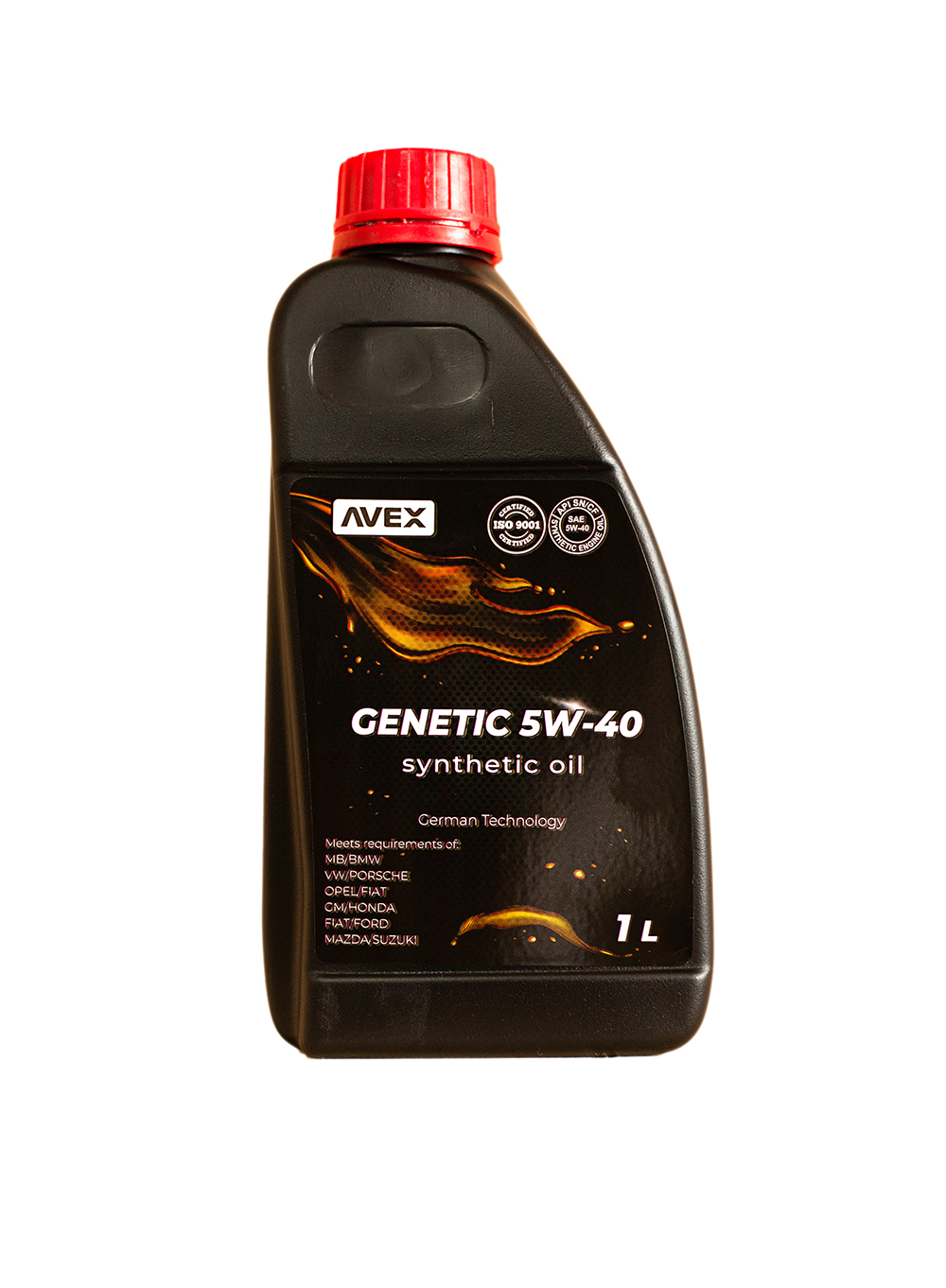 Олива моторна AVEX GENETIC 5W-40 Synth, API SN/CF, 1 л